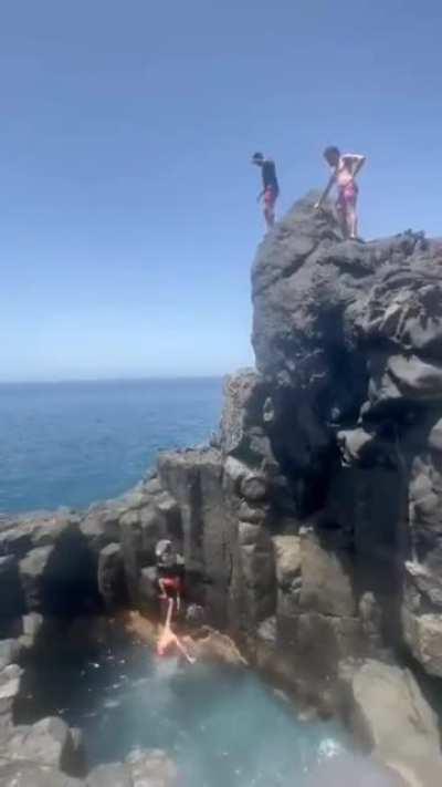 To dive into the water