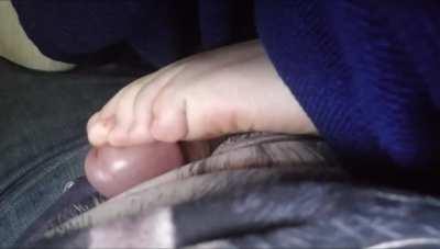 Foot fetish fun on the airplane