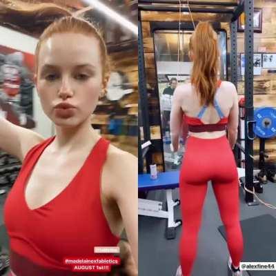 Madelaine Petsch's spectacular ass in yoga pants looks so good