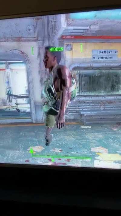 [Fallout 4] Gunner doing yoga