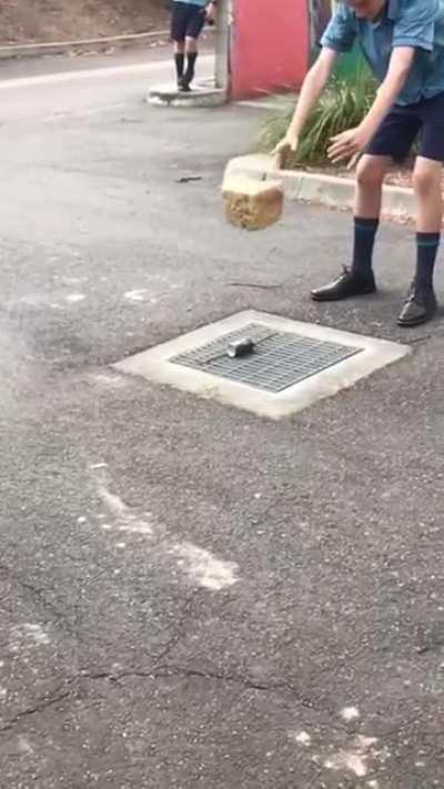 Hold my breeding tube after i smash a can of deodorant...for some reason