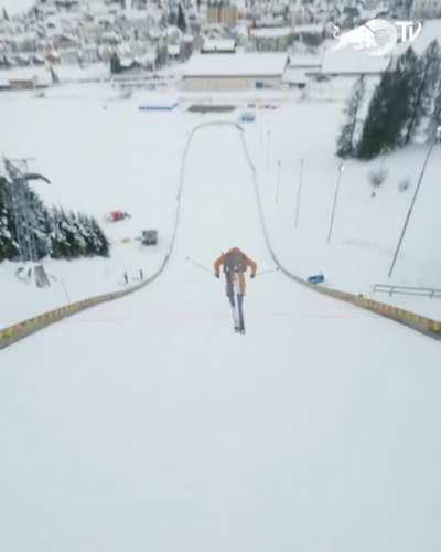 This dude took ski jumping to another level.