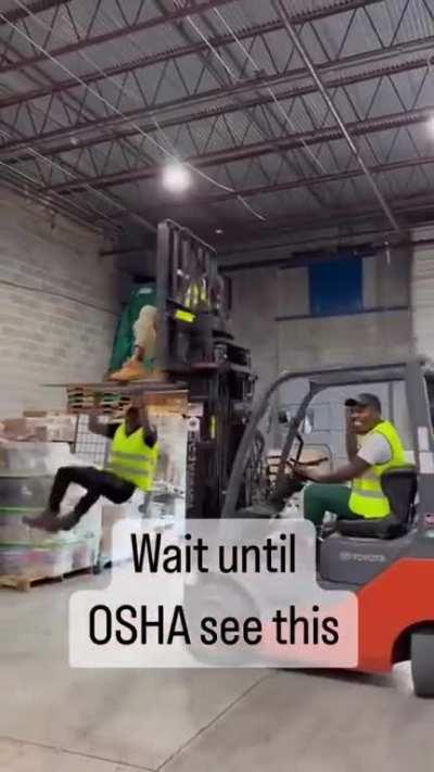 OSHA inspectors probably had a heart attack watching this video