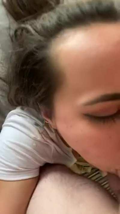 Taking a thick load with a smile on my face