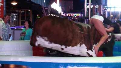 Bull Riding Brunette