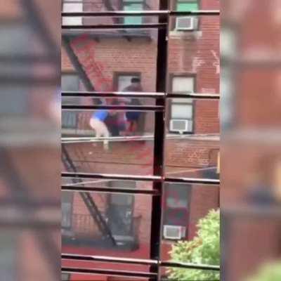Side Chick Climbs Out 3rd Floor Window & Injures Herself After Homie's Girl Came Home Early!