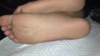 Y’all seem to love my friends feet as much as me! Here’s another cum on her soles