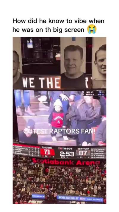 The cutest Raptors fan