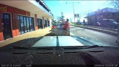 Tying your dog to a shopping cart