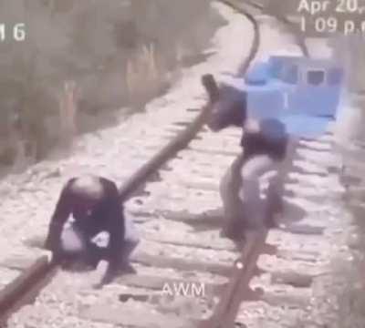 Man get hit by train