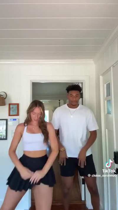 Just imagine she sit on your face with that skirt and her fat ass