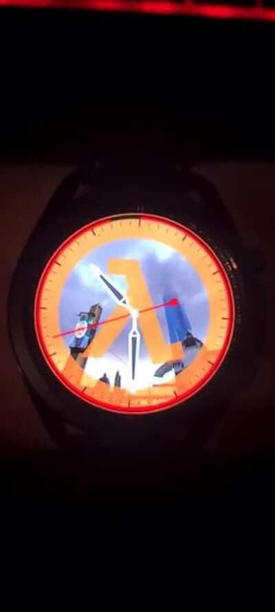 After making two portal watch faces, I decided to make a Half-Life watch face, with an animated Breen Cast in the background!
