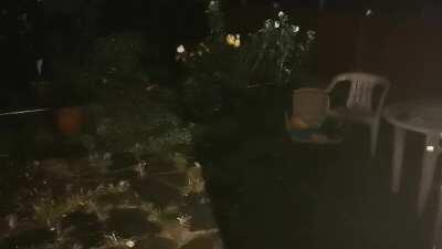 Bad quality but the heavens opened