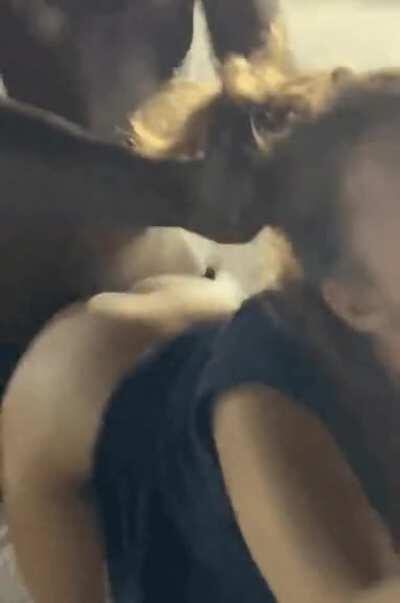 You ran away like a coward when a guy who you called an idiot started chasing you just because you didn't like the way he looked at your sister, you managed to escape from him but your sister didn't, and judging from her face it seems that she didn't even