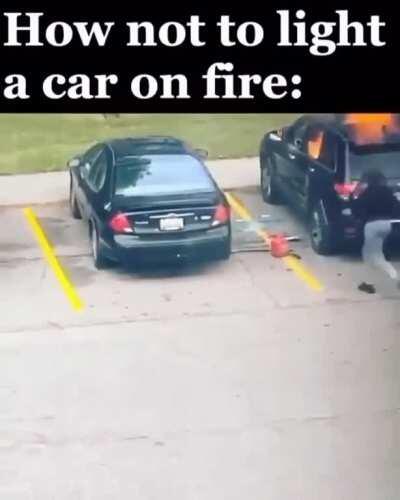 Tried to destroy someone's car