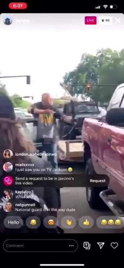 Crazy geezer pulls a bow & arrow on mob during unrest last summer.