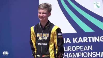 Russian Artem Severiukhin showed a nazi salute at the World Karting Championship.