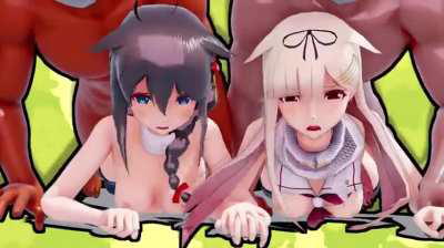 Shimakaze & Fleet Girls - Kanmusume's Super Affection [MMD R18] 