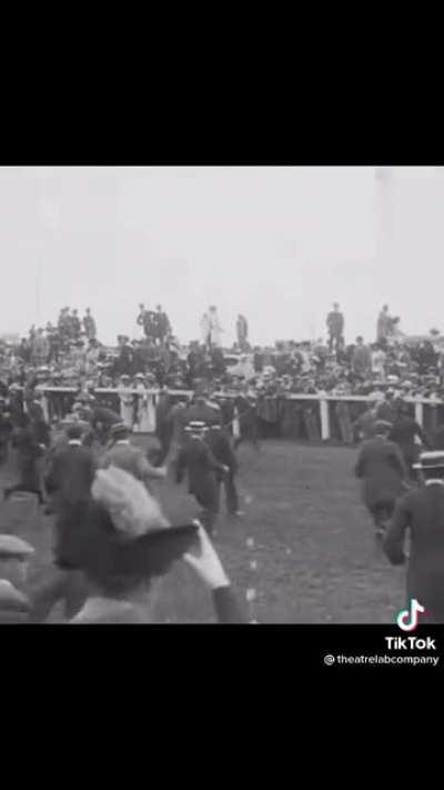 The aftermath of Emily Wilding Davison sacrificing herself to help get women the vote, 1913