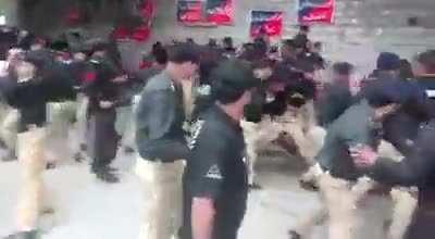 Sindh Police beating Sindh Police