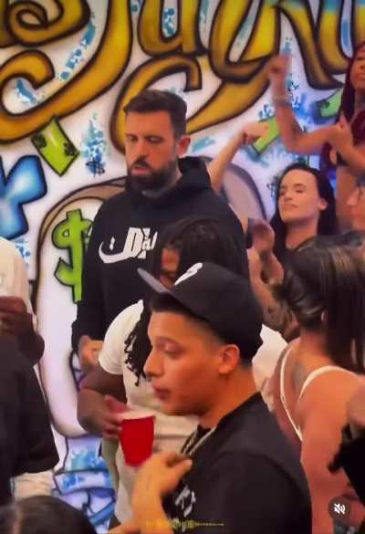 Bro looks outta place 😂 50 yr old man btw