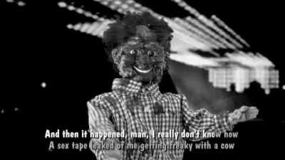 Pete The Meat Puppet (What this has to do with Diesel (besides a line about designer jeans) I have no idea.)