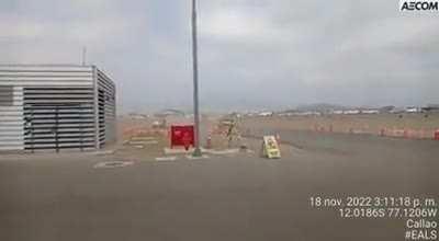 Fire Drill at Peruvian Airport yesterday.