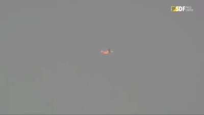 Footage shows SDF shooting down a Turkish AKSUNGUR drone (10 Dec, 2024)