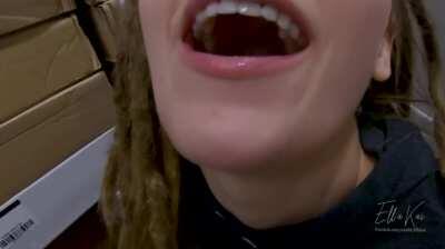 Ella Kai shopping the hardwood in Home Depot