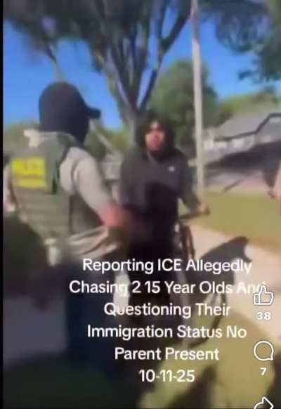 Chicago: Ice harassing 2 15 year olds without a parent.