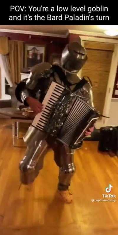 If I ever see a knight in crocs approach me, I'm dropping my club and running