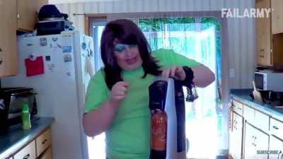 To pressurize a drink