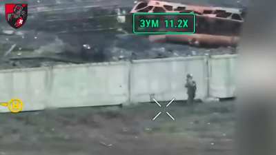 Ukraine's 155th Mechanized Brigade takes out two Russian soldiers with FPV drones, January 2025