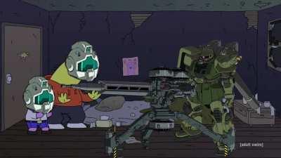 The first Federation units enter the Thunderbolt Sector (0079, colorized)