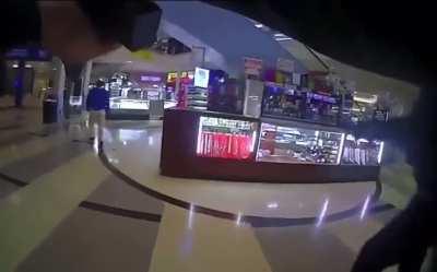 Guy gets shot then proceeds to get up and walk away like nothing happened