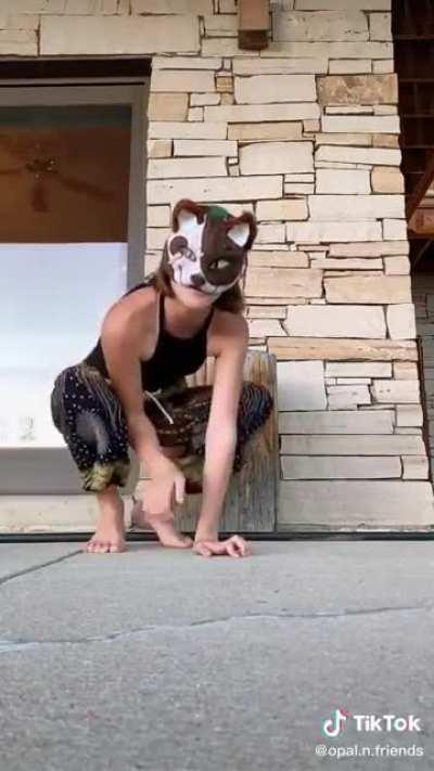 Tag line read: “Gotta sharpen my claws after a long day of running around”