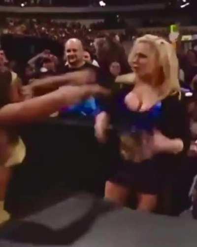 I don’t know about you guys but I find it hot when Trish gets put in her place wearing these tight outfits