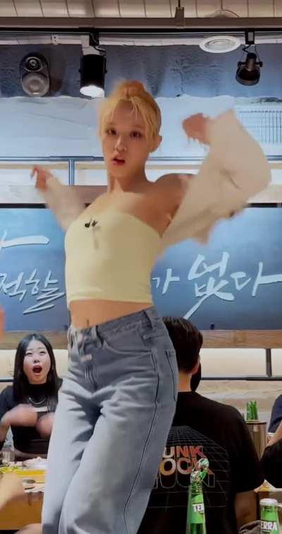 Yuqi - blonde, jeans, white jacket, tube top, Nxde, Dingo Music
