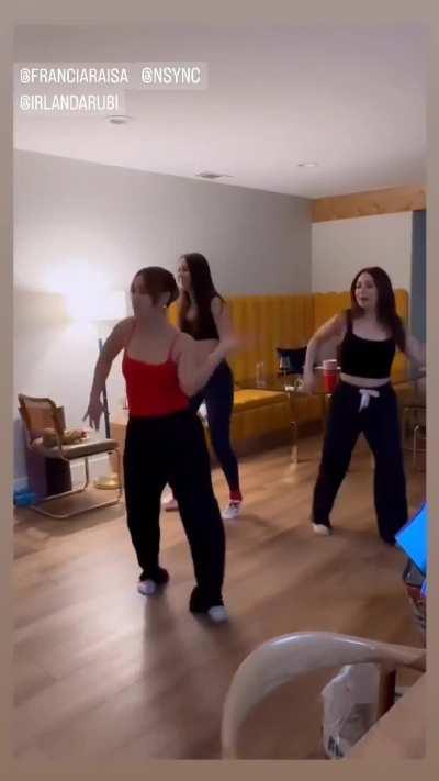 Francia and her sisters dancing to NSYNC! IG 12 25 2023