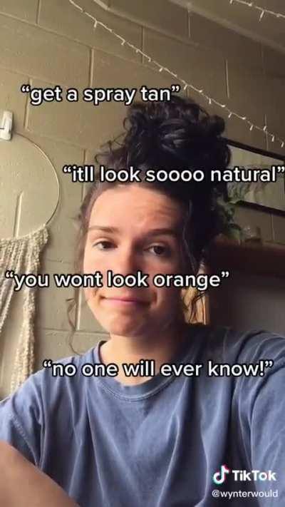 spray tan fail