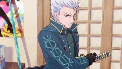 Dante pays Gura a visit (feat. Vergil from Devil may Cry series)