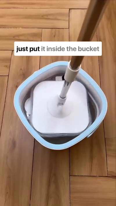 This square spin mop is innovative