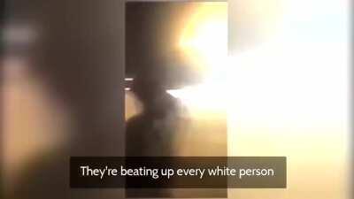 black rioters hunting down Whites and beating them