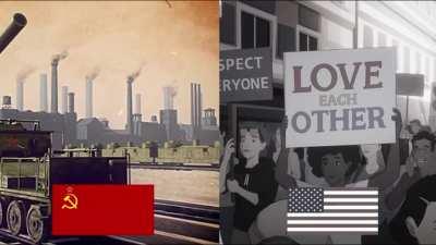 Chad Soviet Army Ad vs Cringe Am*rican Army Ad