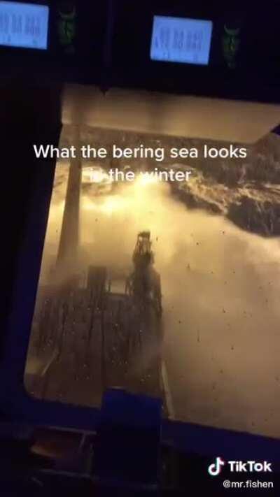 Rough waters in the Bering Sea