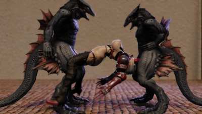 Ivy x Lizardmen Spitroast (satanas6969)