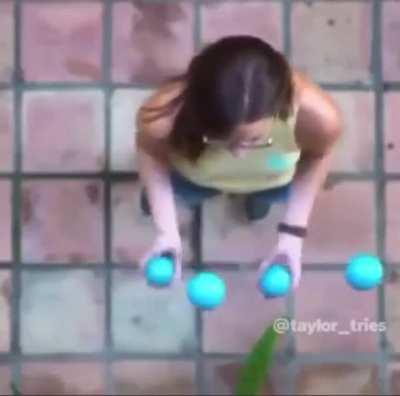Juggling from an aerial view