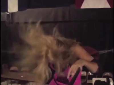 Poor KRlSTlN getting choked in the corner then strangled