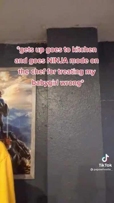 Don't fuck with his girls alfredo or else