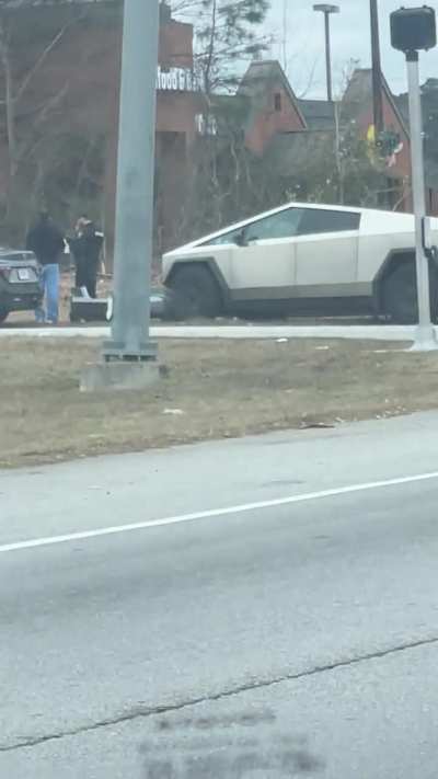 Cybertruck rear ended Camry